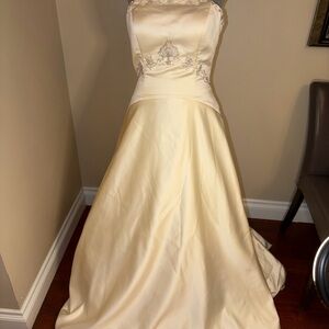 Athena Ivory Satin Wedding Dress